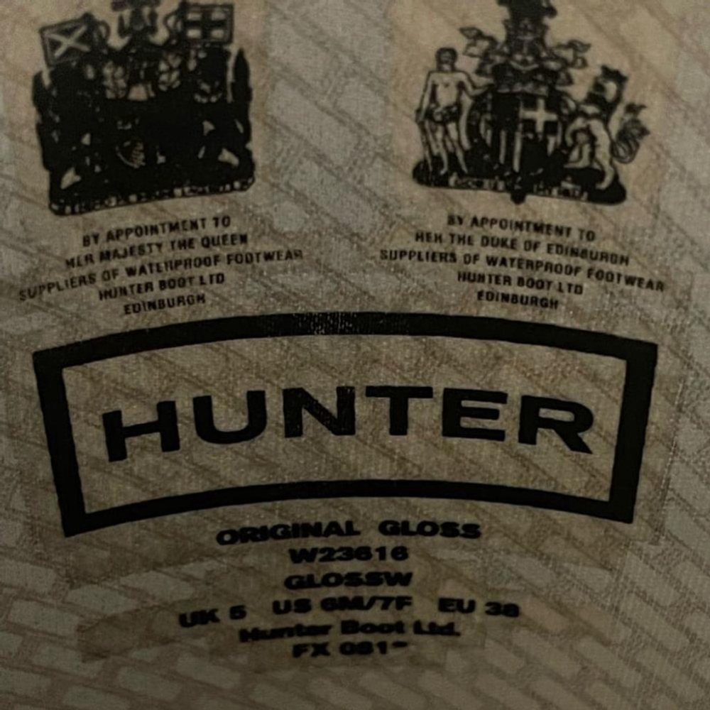 HUNTER | Tall Black Original Shiny Glossy Hunter Rain Boots UK 5/ US 6 - Picture 11 of 16